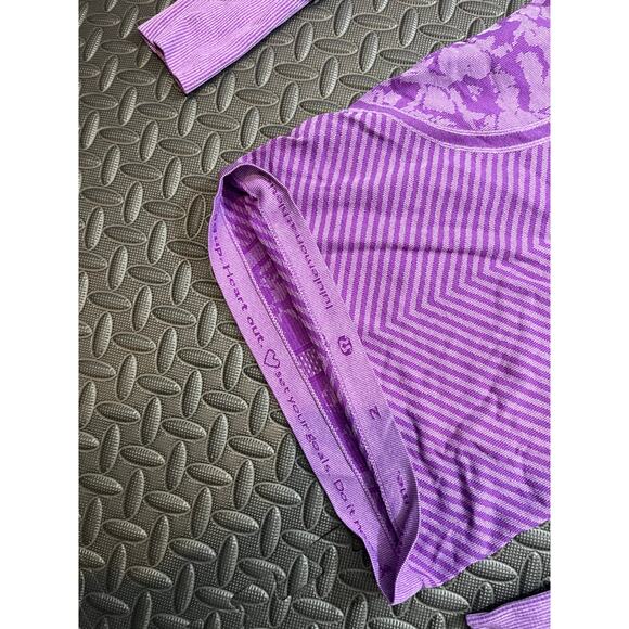 Lululemon Swiftly Tech Long Sleeve Crew Heathered Tender Violet Womens 2 - Picture 4 of 8